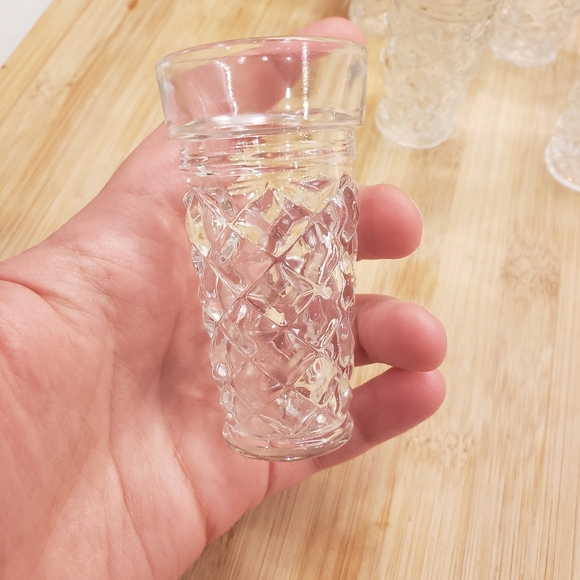 6 vintage textured shot glasses, made in Italy - Picture 3 of 4